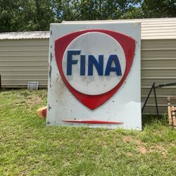 A Fina sign it’s plastic it’s 10 feet tall and 7 feet wide