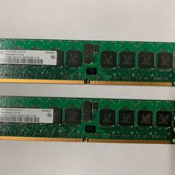 Infineon HYS72T64001HR-5-A 1GB (2x512MB) DDR2-400 PC2-3200R ECC Registered Server Memory Kit - Tested Working