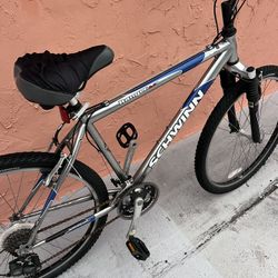 Schwinn adult 2.6 FS Ranger 26" Mountain Bike - blue/silver  and Hyper mountain bike Men