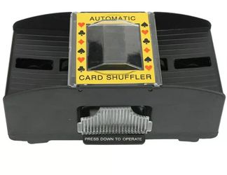 Automatic playing card shuffler.