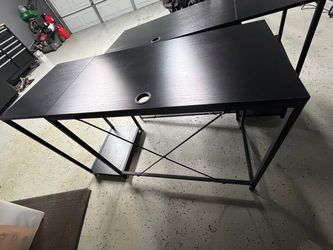 L Shaped Black Desk