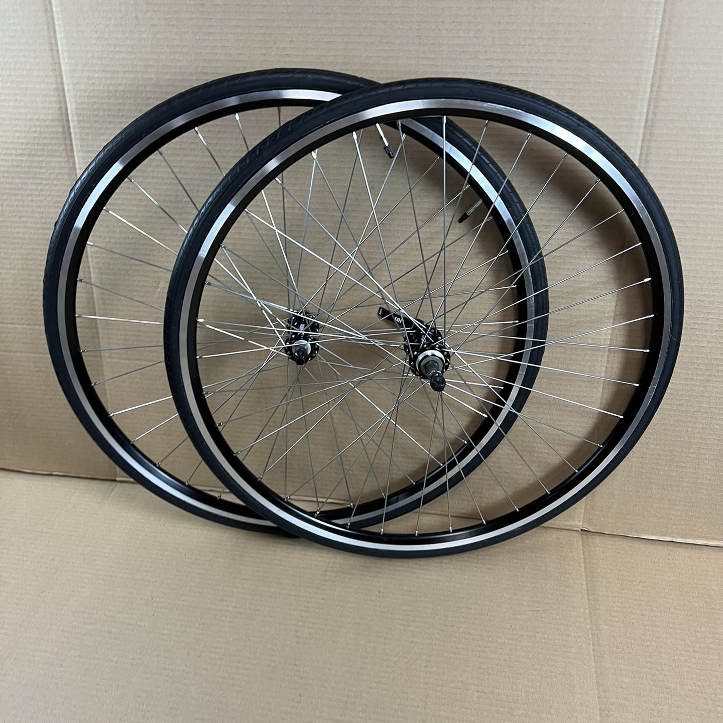 Road Bike Bicycle 700C Double Wall Alloy Wheelset - Compatible with 6/7/8 Speed Thread-on Freewheel  $199