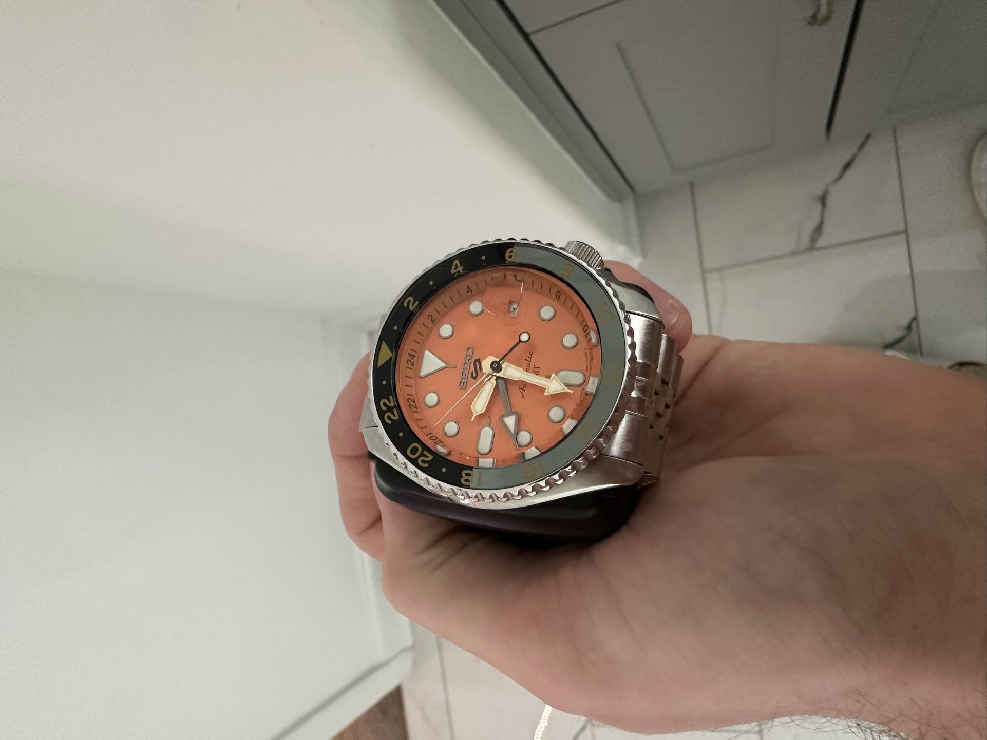 Title Seiko Orange dial GMT Watch (SSK005)