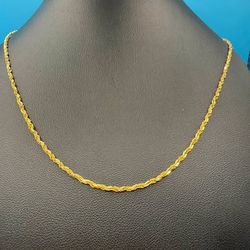 Milior 14K Gold Rope Chain Necklace