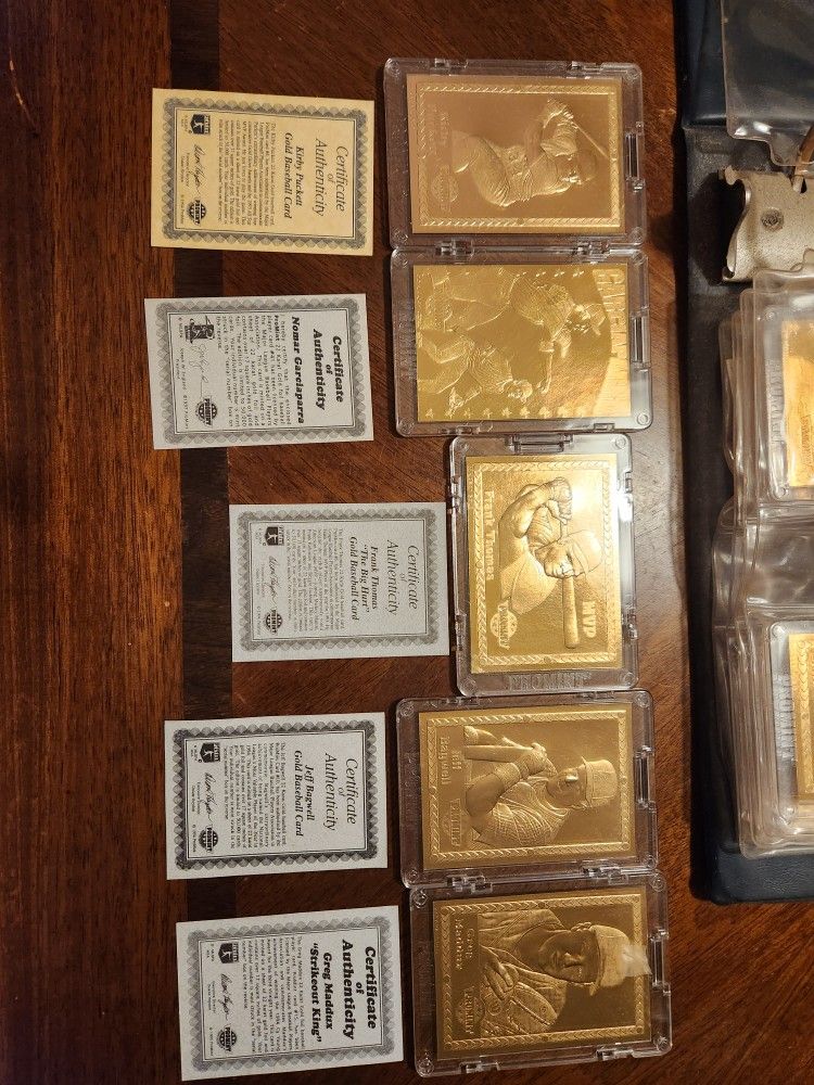 22k Gold Leaf Baseball Cards