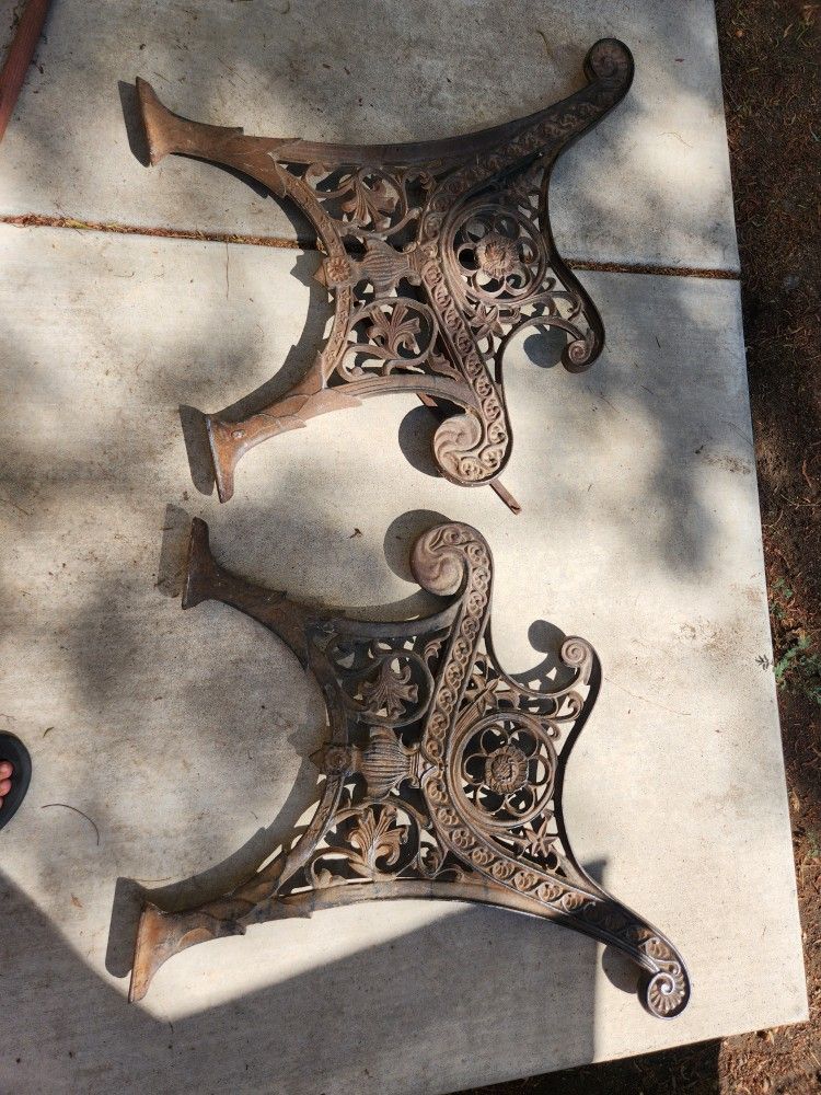 Antique Cast Iron Bench