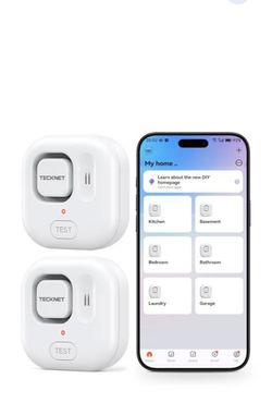 TECKNET 2-Pack WiFi Water Leak Detectors - NEW
