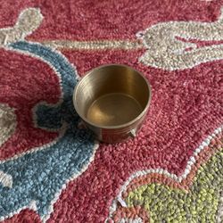 Antique Heavy Brass Mortar and Pestle Set 