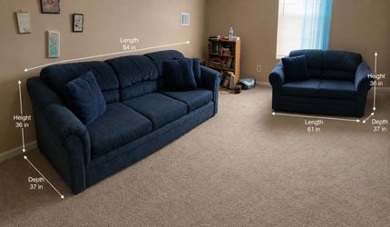 Matching sofa and love seat