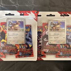 (2) Pokémon Scarlet & Violet DESTINED RIVALS 3pk Blister Kangaskhan - No Trades