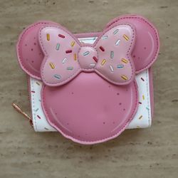Loungefly Disney Minnie Mouse Macaron Pink Sprinkles Snack Cosplay Zip Wallet