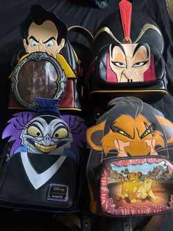 Loungefly Disney Villains  Backpack Set of 4