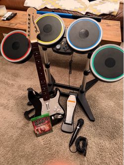 Rock Band 4 Complete Band Set – Drums, Guitar & Mic – Works Great