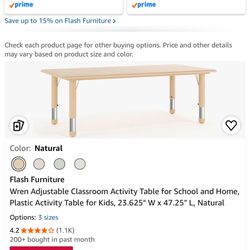 Classroom Tables (4) And Chairs (12) 