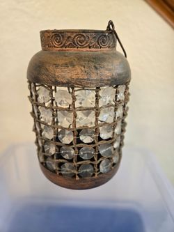 Decorative candle lantern brown