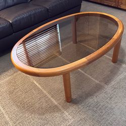 Wood and Glass Coffee Table