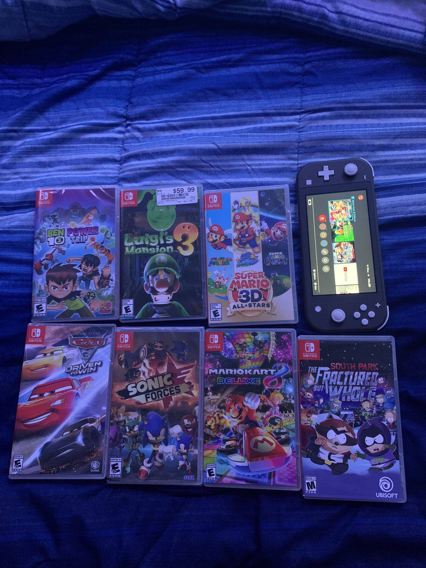 Nintendo Switch Comes With 8 Games Some Are Downloaded Already And Comes With Case And Charger