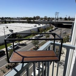 Crate & Barrel Booker Shelves - Walnut & Steel - Set of 6