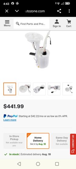 02-05 Mini Cooper Fuel Pump Module Assembly