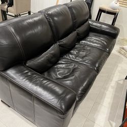 Black Leather Sofa