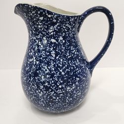 Ceramic Blue Spackle Ware Pitcher