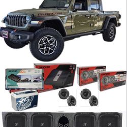 New Full Bass And Voice Package Kicker Audio Installed FOR JEEP GLADIATOR 