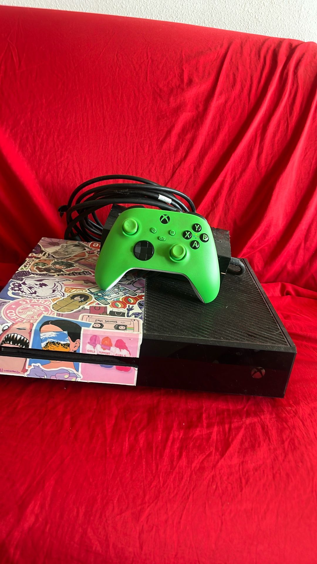 Xbox One and Velocity Green WIRELESS Controller.