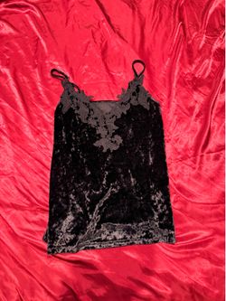 Black velvet tank