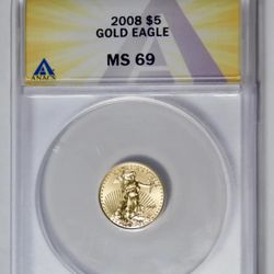 2008 $5 Tenth-Ounce Gold American Eagle Anacs MS-69