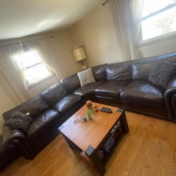 Leather Raymour Flanagan Corner Living room