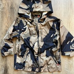 Quicksilver Kids 3T Camo Zip Windbreaker with Packable Hoodie