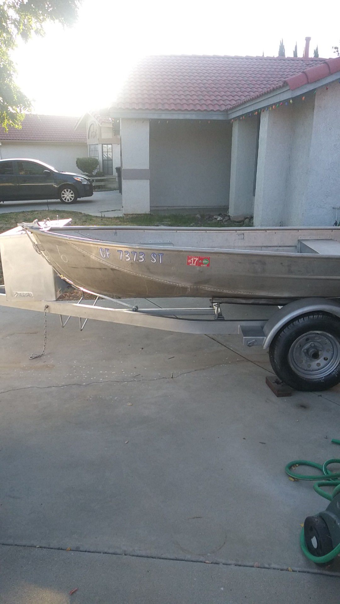 Aluminum boat with trailer