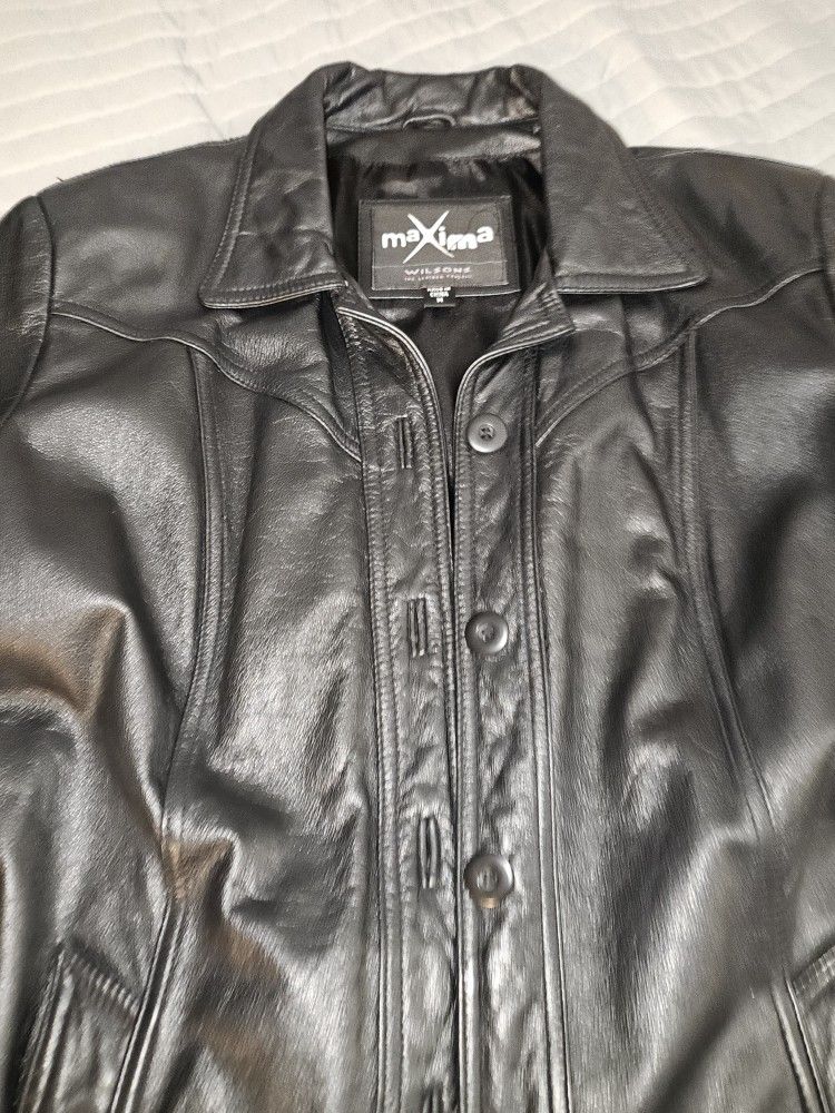 Black Leather Coat