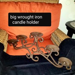 Wrought iron candle holder centerpiece 