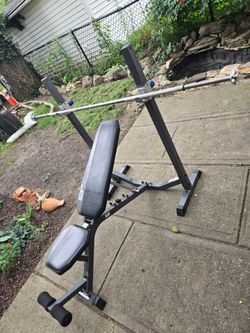 Fitness Gear Bench Press with 6ft Bar