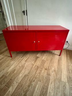 Red Metal TV Stand / Media Console