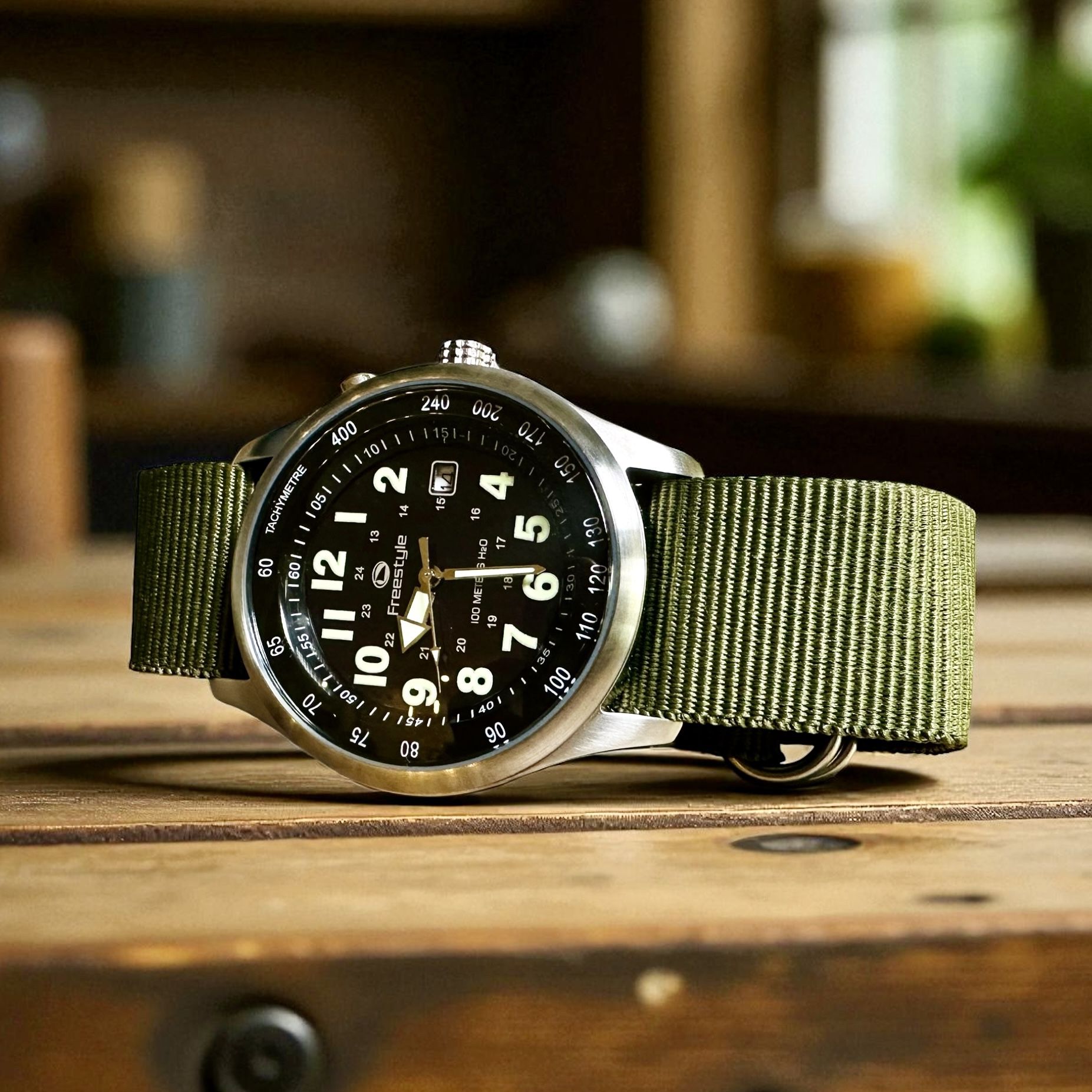 ๐๐NEW Freestyle Men's Fieldmasters II Watch 41mm Case 100m Water Resistant