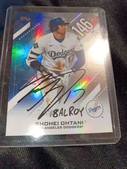 Shoehei ohtani signed autograph MLB card Los Angeles Dodgers