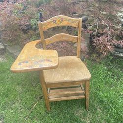 Country French School Desk (hand painted)