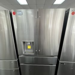 $1399 LG 29 Cu Ft Standard Depth Refrigerator, French Door, Full Convert Drawer