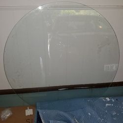 Glass circular top 45 inches in diameter