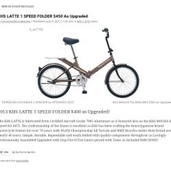 KHS Folding Bike