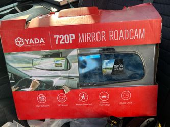 YADA 720P Mirror Dash Cam & Rearview Mirror Camera – New