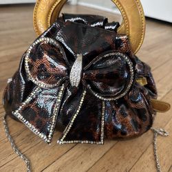 Cheetah Purse Print Clutch -  Light Peeling 