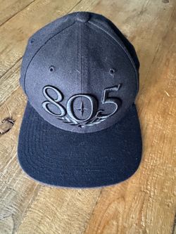 Firestone Walker Brewing Co. black embroidered snapback hat featuring the "805" logo