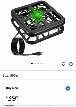 Aobiono Upgraded Pond Heater De-Icer with Light Indicator, Automatic Thermostatic Control 48°F On / 95°F Off, Keeps Ice Hole for Fish Koi Ponds, Stock