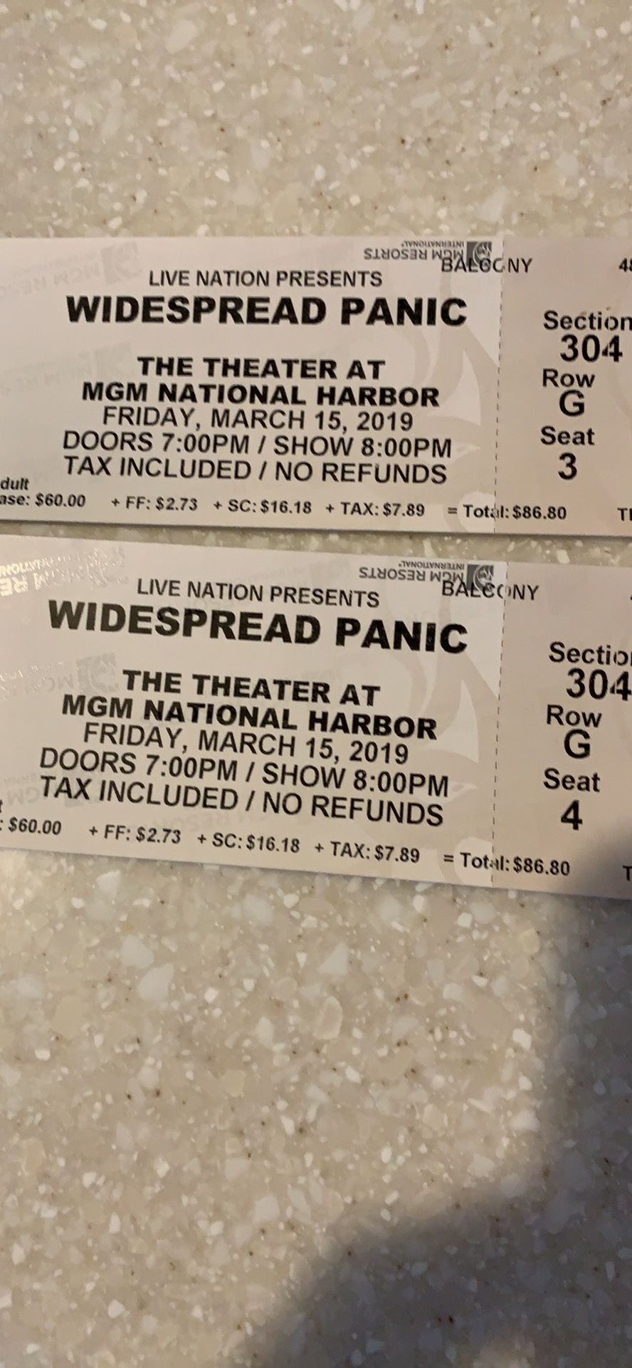 Widespread Panic Tickets tonight at MGM