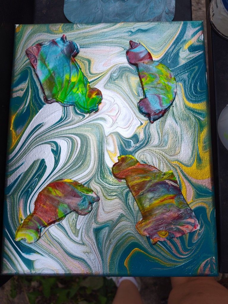 Pour Painting Clay Wall Art