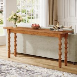 70.9" Console Table, Wood Sofa Table Behind Couch