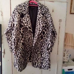 New Banana Republic Cheetah Print Coat Medium